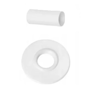 EW - ZESTAW OKRĄGŁA ROZETA + RURKA L-100 BIAŁY