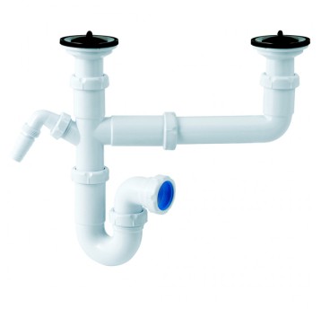 JI - SYFON ZLEW. 2-KOMOROWY 6/4''x70 WLOT ZMYWARKI