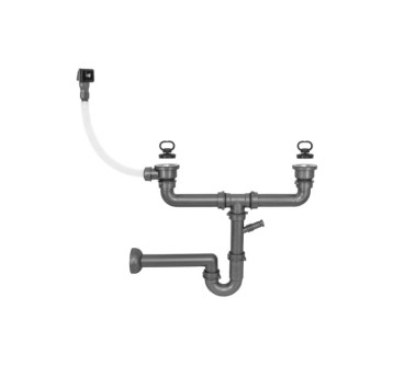 JJ - SYFON ZLEW DWUKOMOROWY 6/4X70mm