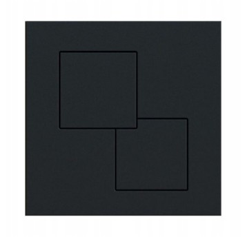KK - PRZYCISK P02 KWADRATY CZARNY MAT