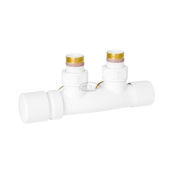 MC - ZAWÓR TERM. PRAWY DUO ZESPOLONY OZDOBNY BIAŁY