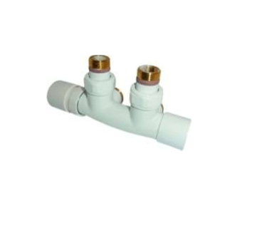 MC - ZAWÓR TERM. PRAWY DUO ZESPOLONY OZDOBNY BIAŁY