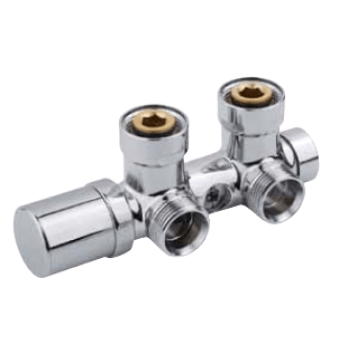 MC - ZAWÓR TERM. PRAWY DUO ZESPOLONY OZDOBNY CHROM