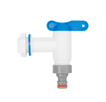 MZ - KRAN PLASTIKOWY DO BECZEK 3/4" Z SZYBKOZŁĄCZK