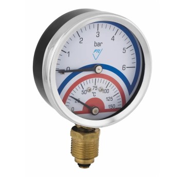 PT - TERMOMANOMETR FI80 10B 0-150stC 1/2'' RAD
