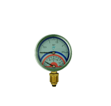 PT - TERMOMANOMETR FI80 4B 0-120stC 1/2'' RAD