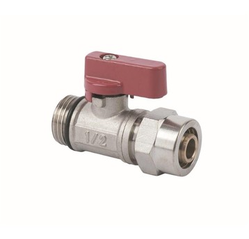 PX - PEX ZAWÓR KULOWY MINI 16x1/2'' CZERWONY