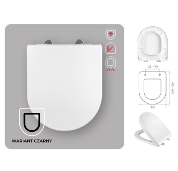 WC - DESKA BACAN/ FLORENCE SHORT SC WOLNOOPADAJACA