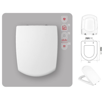 WC - DESKA CARINA (ORYGINAL) WOLNOOPADAJĄCA