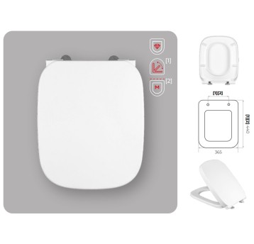 WC - DESKA DEBBA UNI EASY OFF METAL